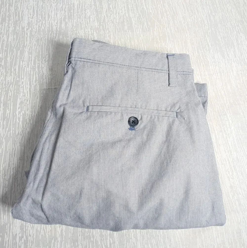 Banana Republic Emerson Chino Shorts Size 31 Blue Seer Sucker Preppy